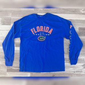 University of Florida UF Gators Blue & Orange Long Sleeve TShirt | Size XL